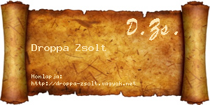 Droppa Zsolt névjegykártya