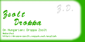 zsolt droppa business card